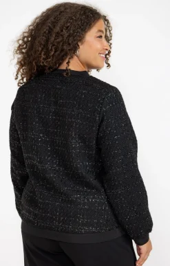 Toscane Boutique Vestes|Bomber avec lurex NOIR
