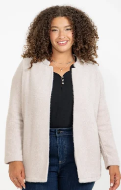 Toscane Boutique Pulls & Cardigans|Cardigan long ouvert CREME