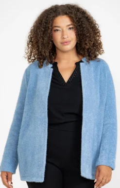 Toscane Boutique Pulls & Cardigans|Cardigan long ouvert BLEU ORAGE