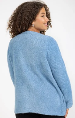 Toscane Boutique Pulls & Cardigans|Cardigan long ouvert BLEU ORAGE