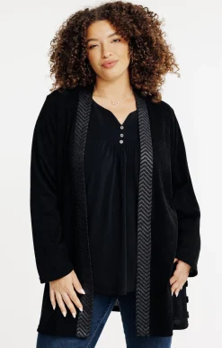Toscane Boutique Pulls & Cardigans|Cardigan mi long NOIR