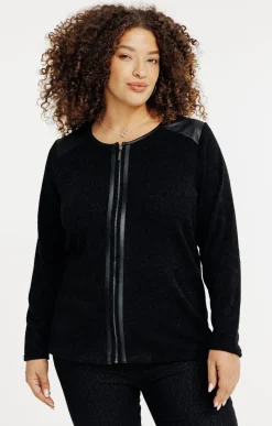 Toscane Boutique Pulls & Cardigans|Cardigan uni zippé NOIR