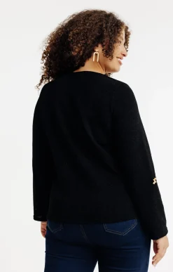 Toscane Boutique Pulls & Cardigans|Cardigan zippé NOIR