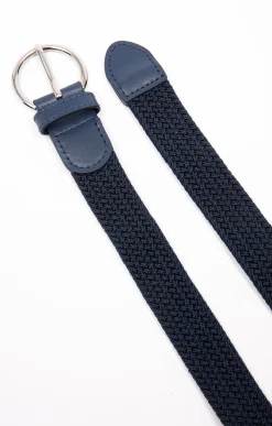 Toscane Boutique Accessoires|Ceinture tressée élastique MARINE