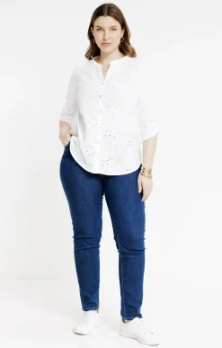 Toscane Boutique Chemisiers & Tuniques|Chemise avec broderies anglaises IVOIRE