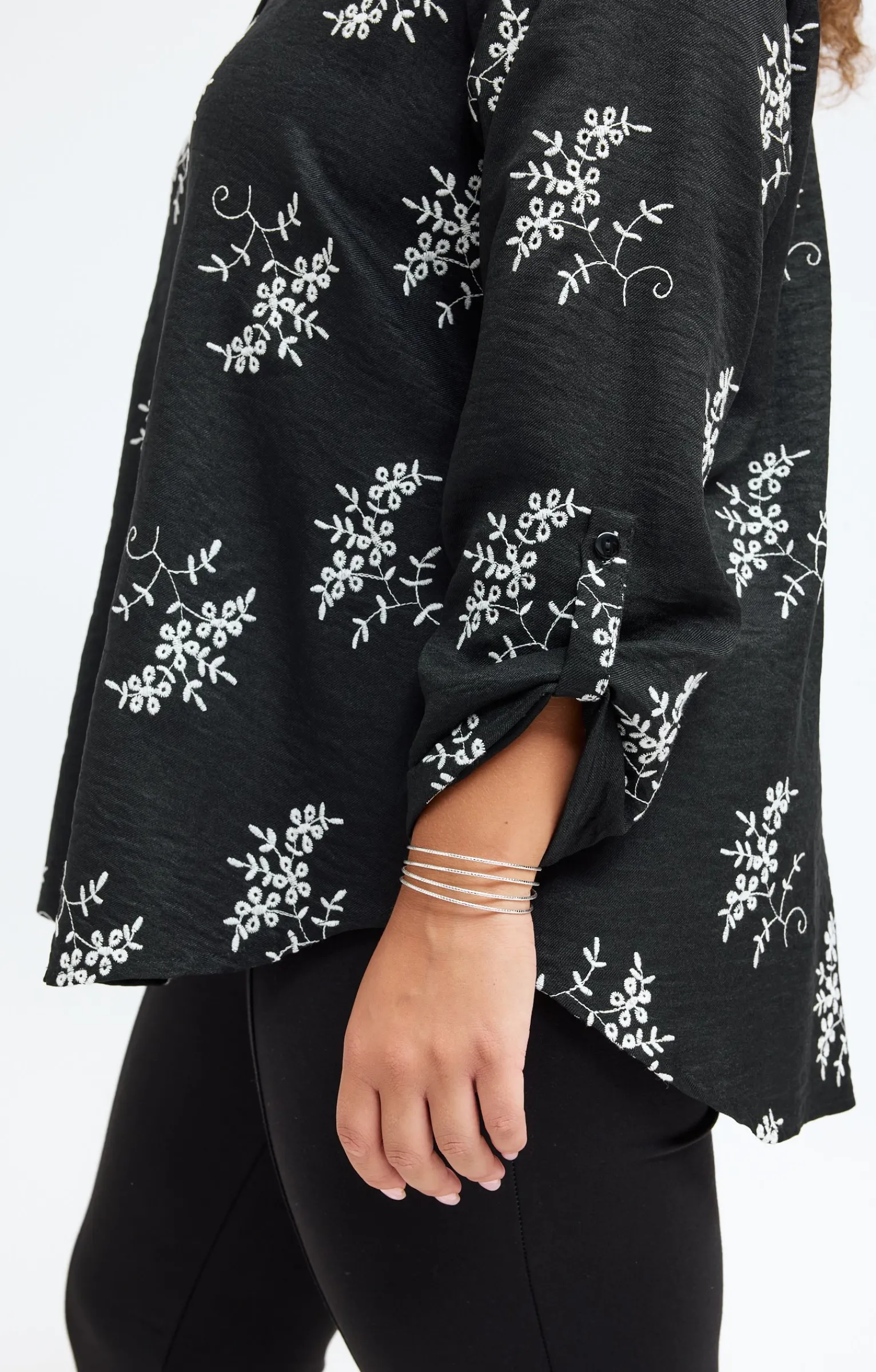 Toscane Boutique Chemisiers & Tuniques|Chemise brodée NOIR