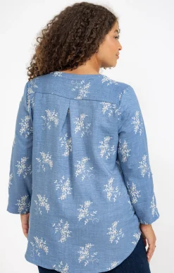 Toscane Boutique Chemisiers & Tuniques|Chemise brodée BLEU