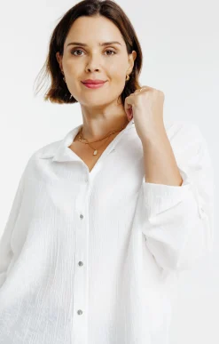 Toscane Boutique Chemisiers & Tuniques|Chemise effet froissé ECRU