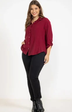 Toscane Boutique Chemisiers & Tuniques|Chemise effet froissé TERRACOTTA