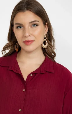 Toscane Boutique Chemisiers & Tuniques|Chemise effet froissé TERRACOTTA