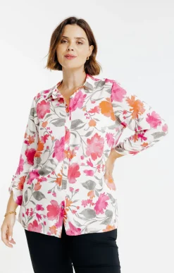 Toscane Boutique Chemisiers & Tuniques|Chemise imprimé floral ECRU