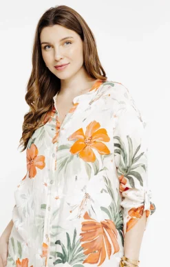 Toscane Boutique Chemisiers & Tuniques|Chemise imprimée BEIGE
