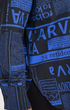 Toscane Boutique Chemisiers & Tuniques|Chemise imprimée BLEU DUR