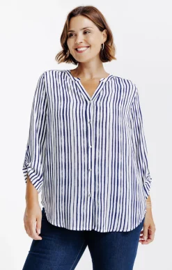 Toscane Boutique Chemisiers & Tuniques|Chemise rayée ECRU