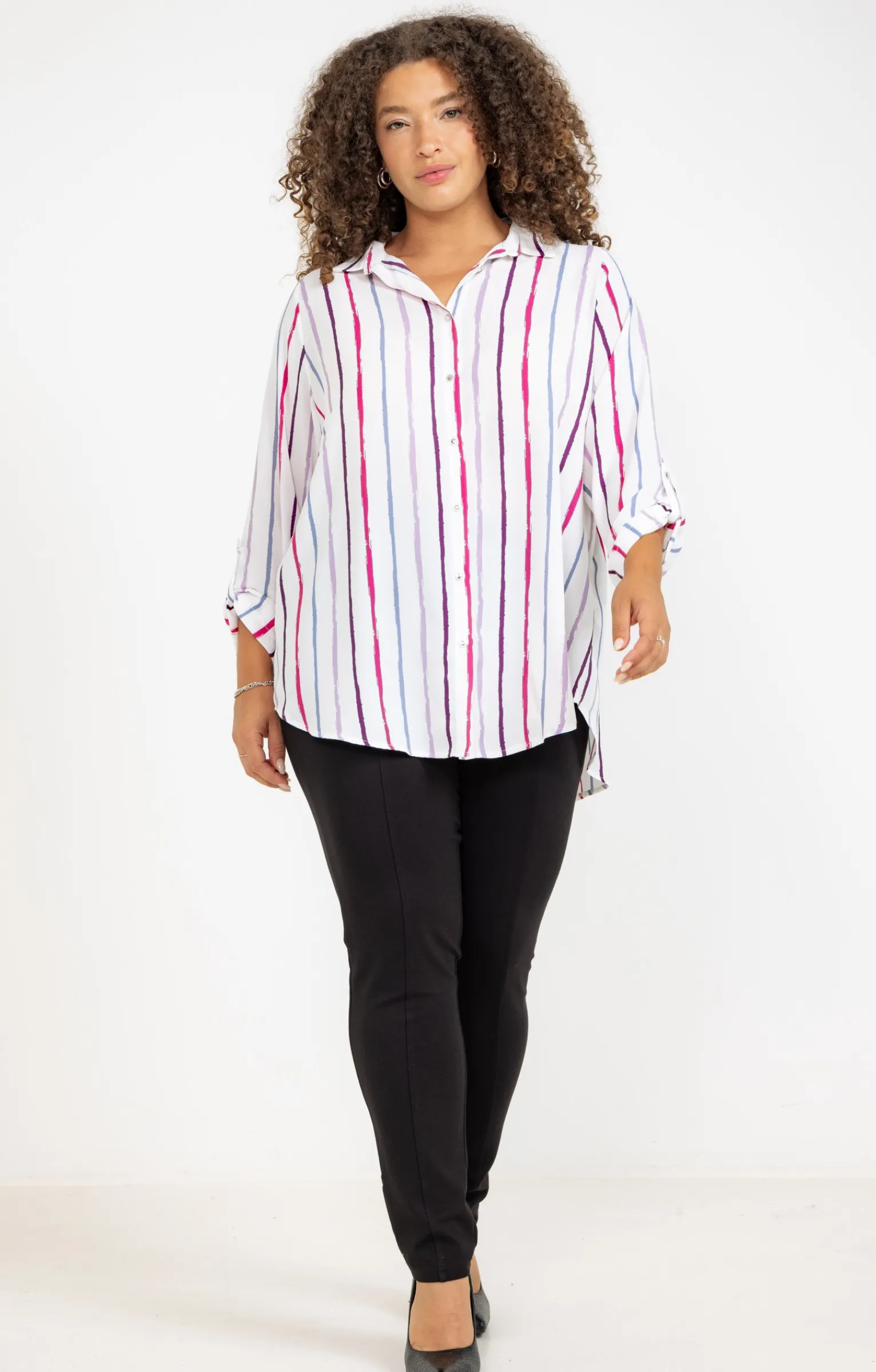 Toscane Boutique Chemisiers & Tuniques|Chemise rayée multicolore ECRU