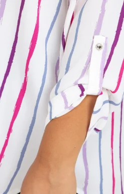 Toscane Boutique Chemisiers & Tuniques|Chemise rayée multicolore ECRU