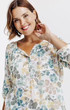 Toscane Boutique Chemisiers & Tuniques|Chemisier imprimé ECRU