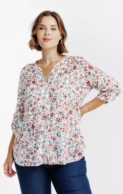 Toscane Boutique Chemisiers & Tuniques|Chemisier imprimé ECRU