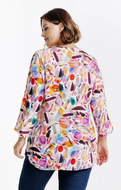 Toscane Boutique Chemisiers & Tuniques|Chemisier imprimé ECRU