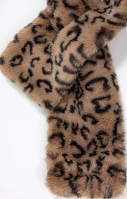 Toscane Boutique Accessoires|Col fourrure léopard BEIGE