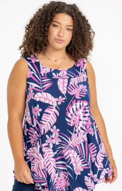 Toscane Boutique Tee-shirts|Débardeur à imprimé feuillage CLEMATITE