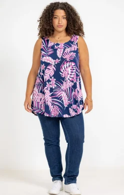 Toscane Boutique Tee-shirts|Débardeur à imprimé feuillage CLEMATITE