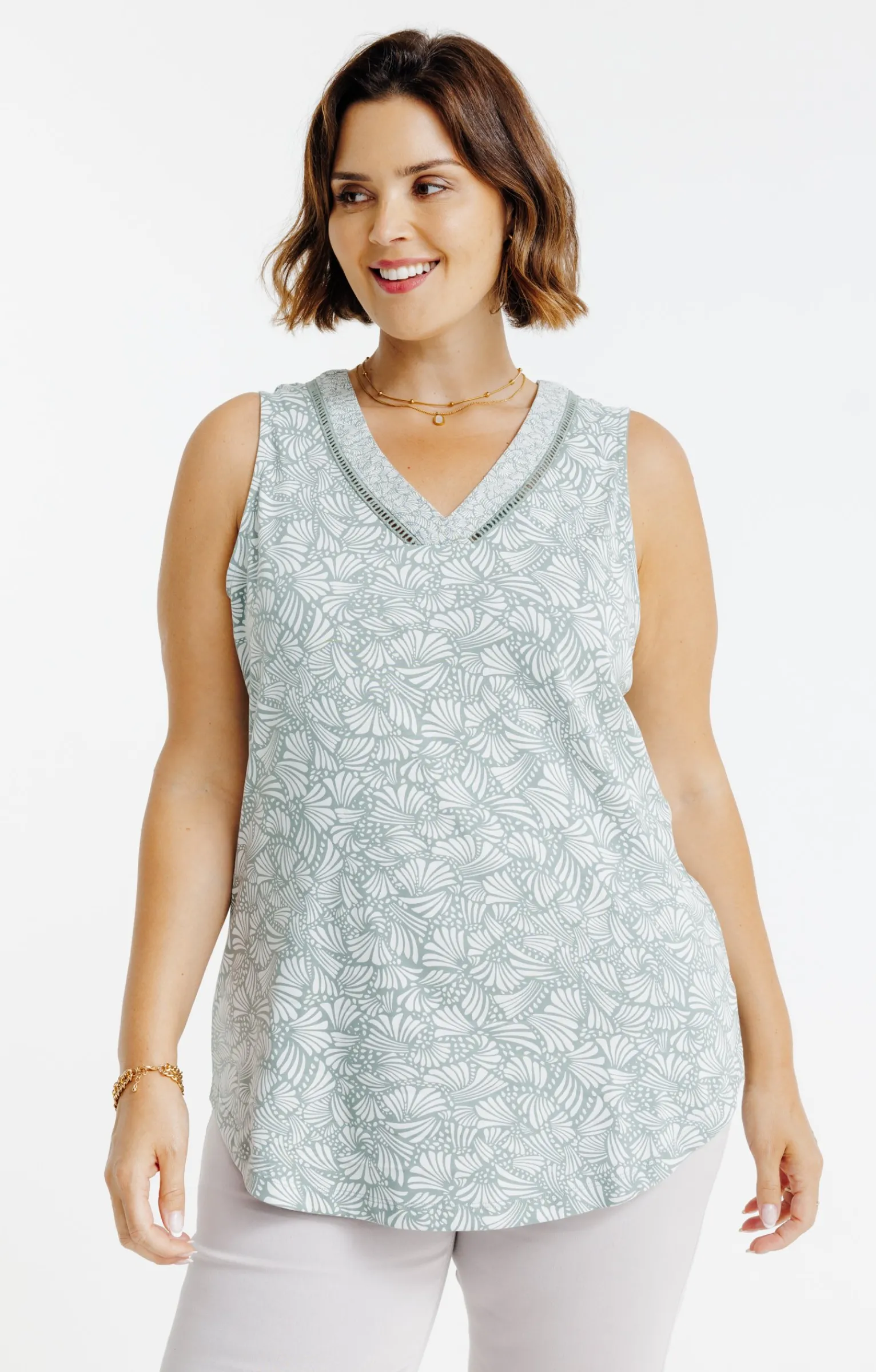 Toscane Boutique Tee-shirts|Débardeur imprimé TILLEUL