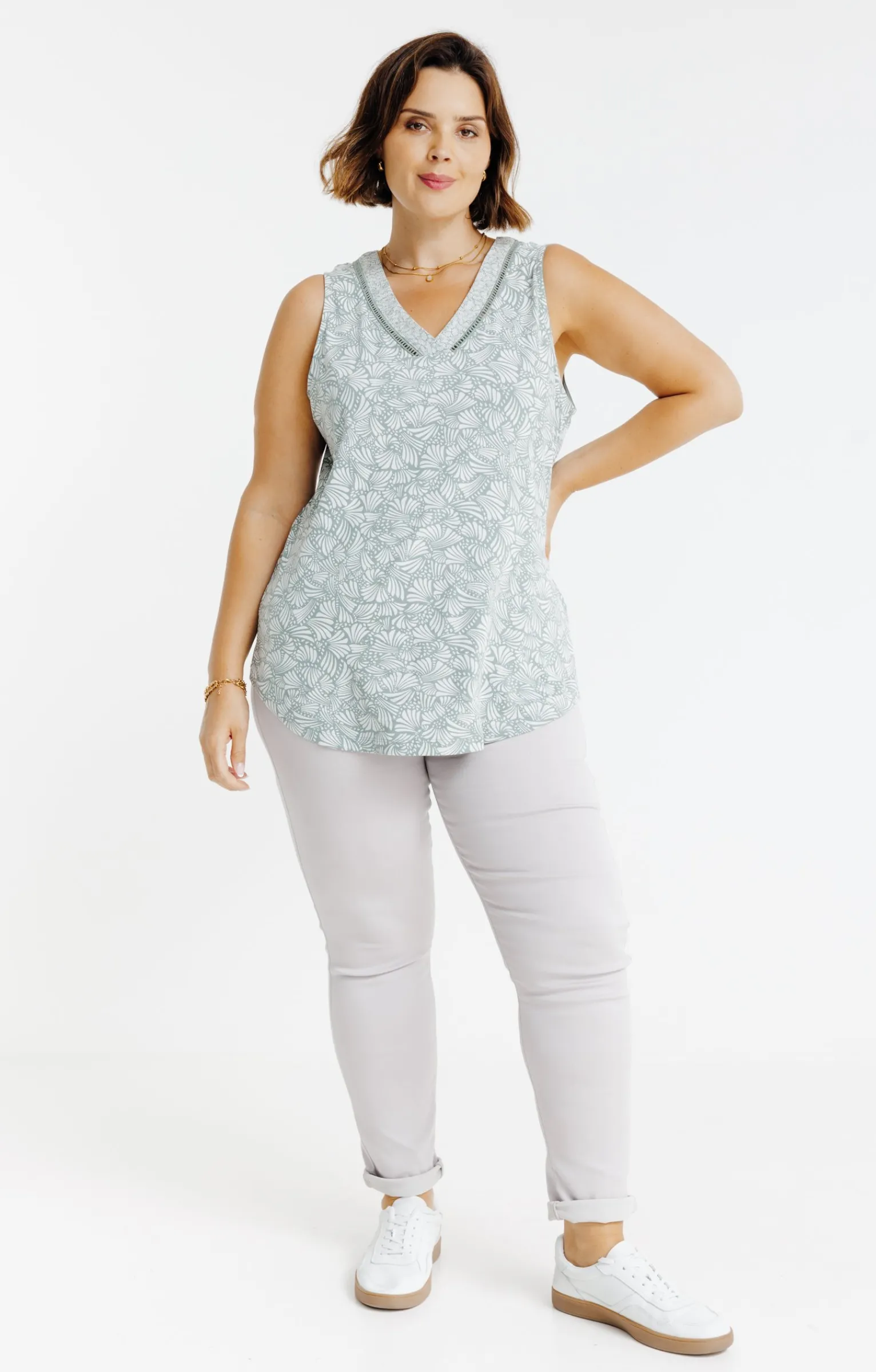 Toscane Boutique Tee-shirts|Débardeur imprimé TILLEUL