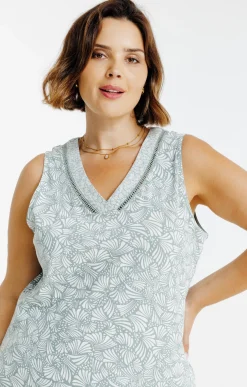 Toscane Boutique Tee-shirts|Débardeur imprimé TILLEUL