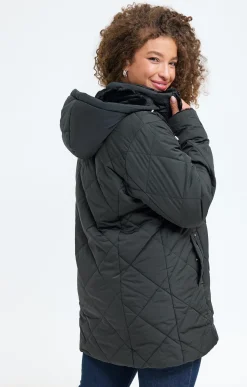 Toscane Boutique Parkas & Impers|Doudoune avec capuche et fausse fourrure NOIR