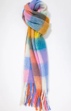 Toscane Boutique Accessoires|Echarpe chaude à carreaux s MULTICOLORE