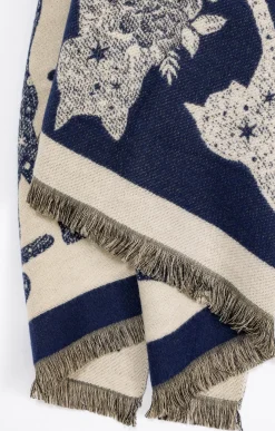 Toscane Boutique Accessoires|Echarpe chaude chats MARINE