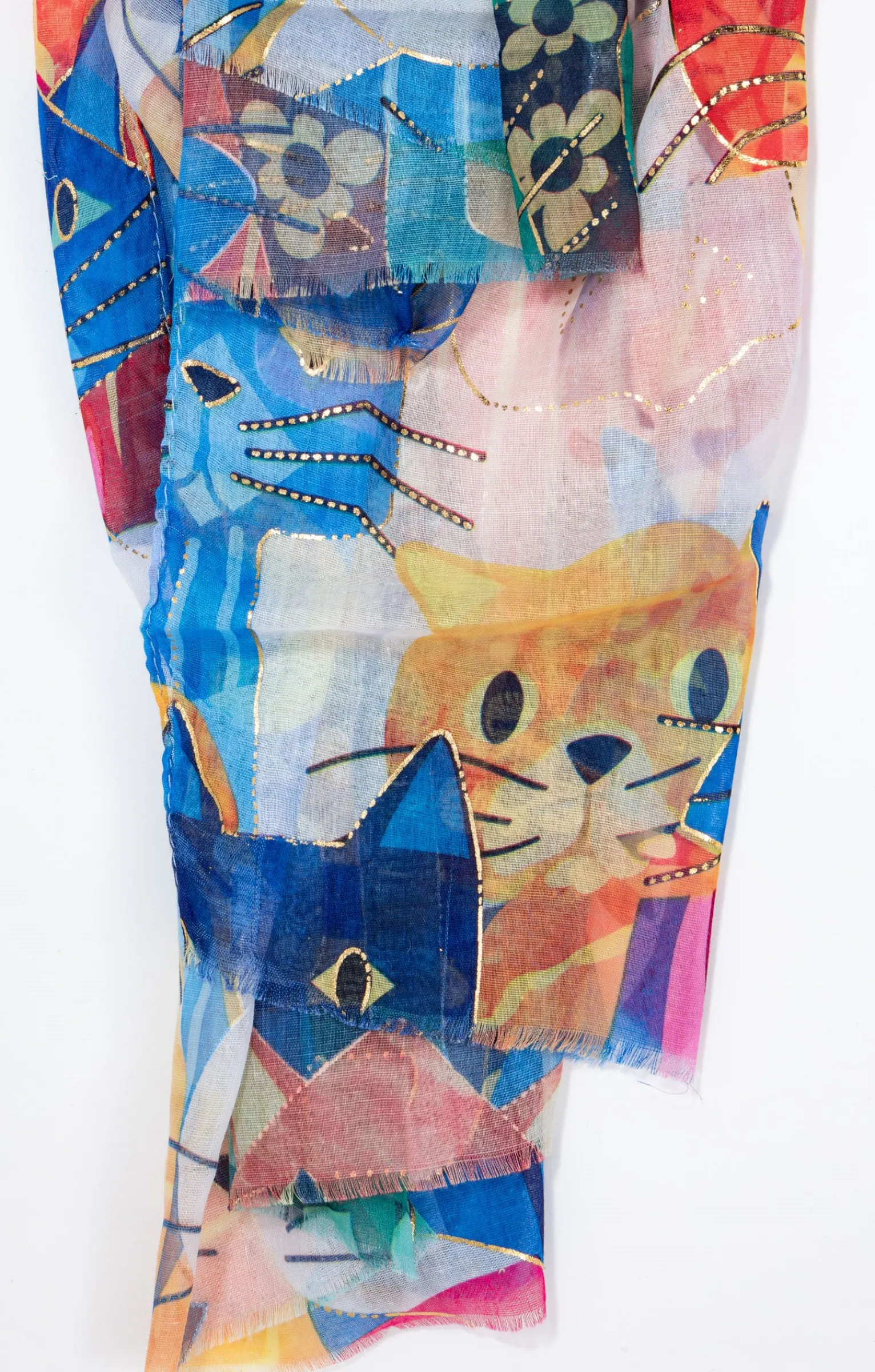 Toscane Boutique Accessoires|Foulard imprimé chats MULTICOLORE