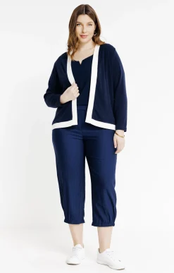 Toscane Boutique Pulls & Cardigans|Gilet court ouvert MARINE