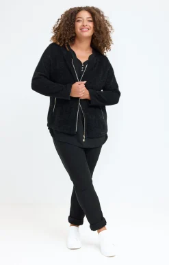 Toscane Boutique Pulls & Cardigans|Gilet fluffy uni NOIR