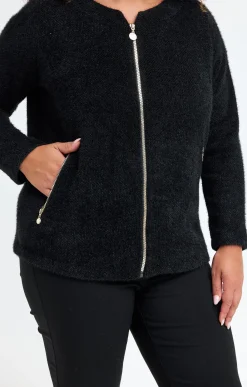 Toscane Boutique Pulls & Cardigans|Gilet fluffy uni NOIR