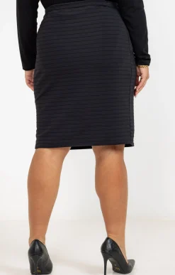 Toscane Boutique Jupes|Jupe droite NOIR