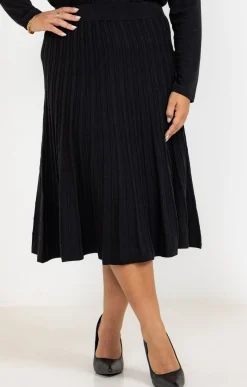 Toscane Boutique Jupes|Jupe maille chaude mini torsades NOIR