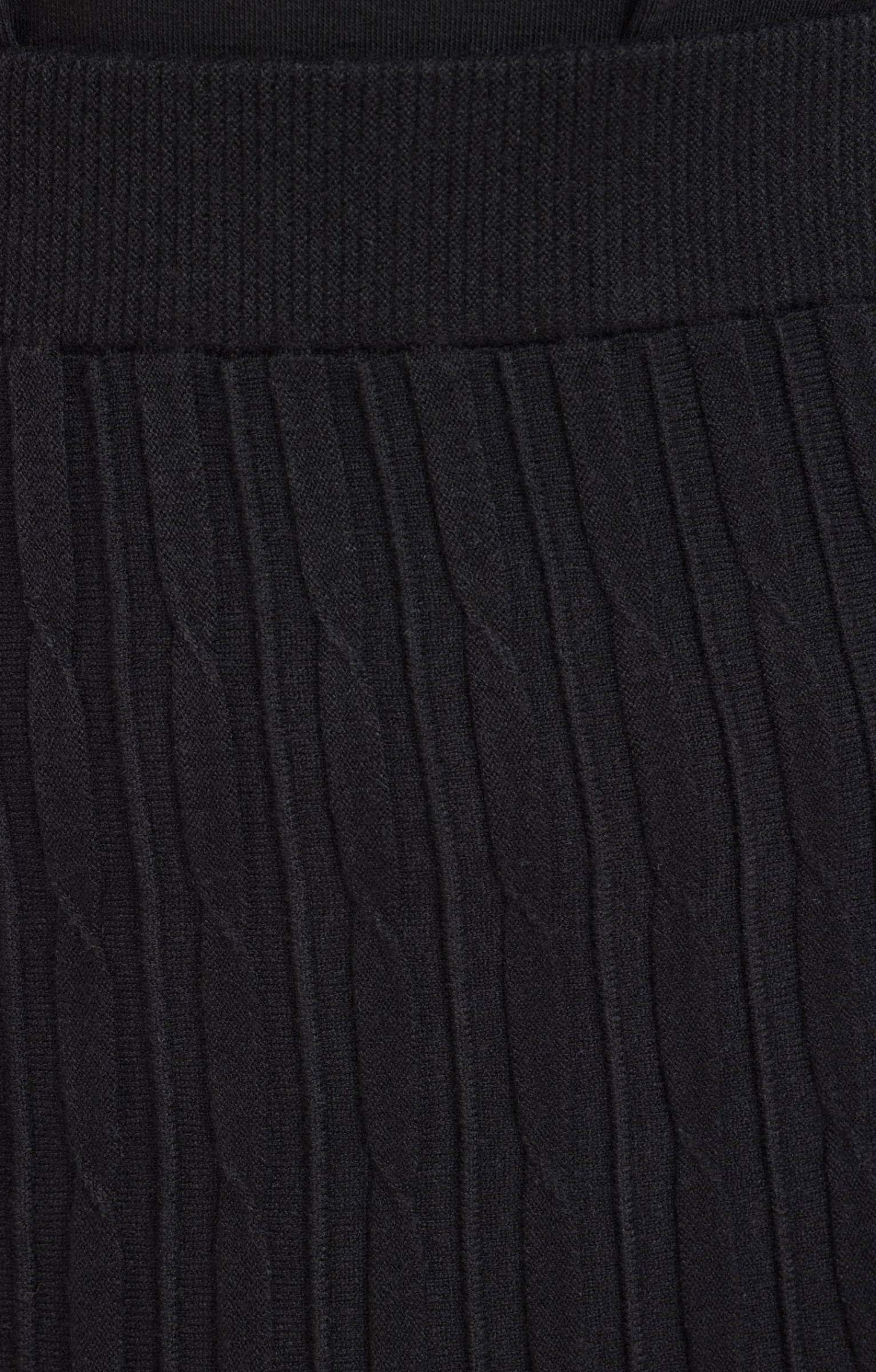 Toscane Boutique Jupes|Jupe maille chaude mini torsades NOIR