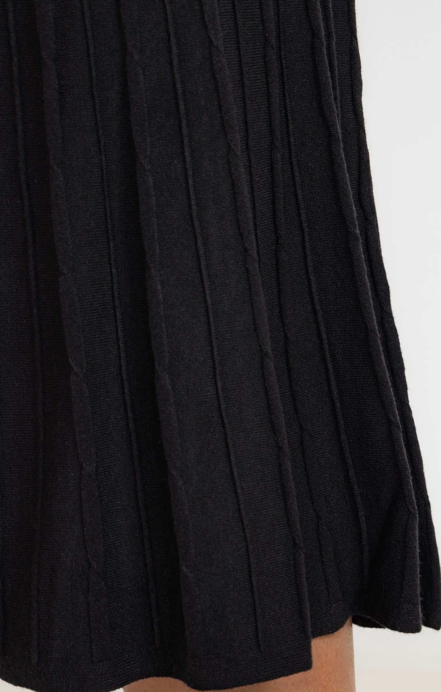 Toscane Boutique Jupes|Jupe maille chaude mini torsades NOIR