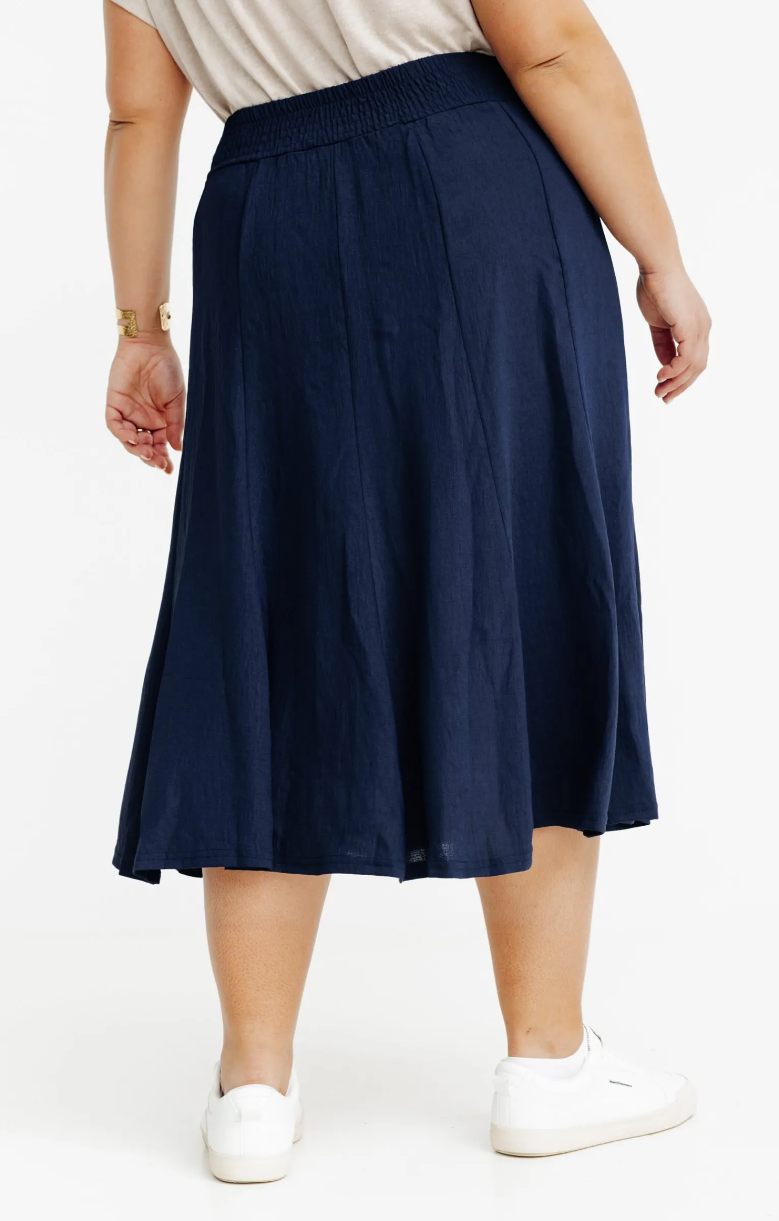 Toscane Boutique Jupes|Jupe évasée crochet ceinture MARINE