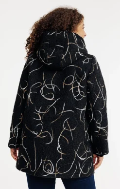 Toscane Boutique Manteaux|Manteau à capuche NOIR