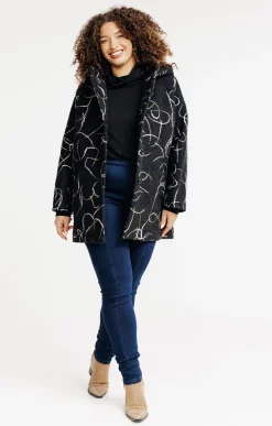 Toscane Boutique Manteaux|Manteau à capuche NOIR