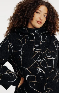 Toscane Boutique Manteaux|Manteau à capuche NOIR