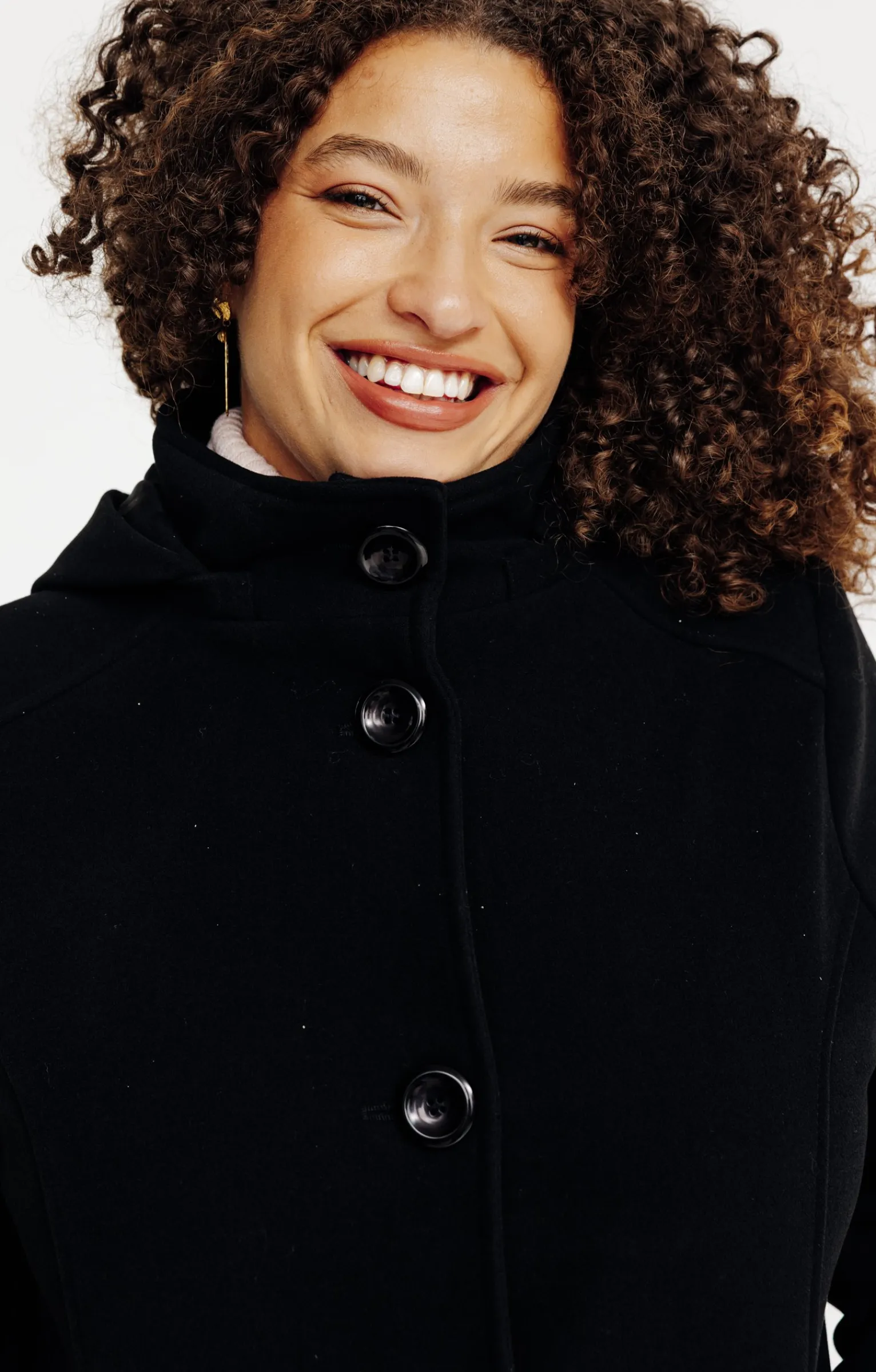 Toscane Boutique Manteaux|Manteau avec capuche NOIR