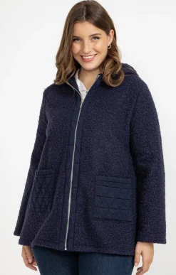 Toscane Boutique Manteaux|Manteau bi-matière MARINE