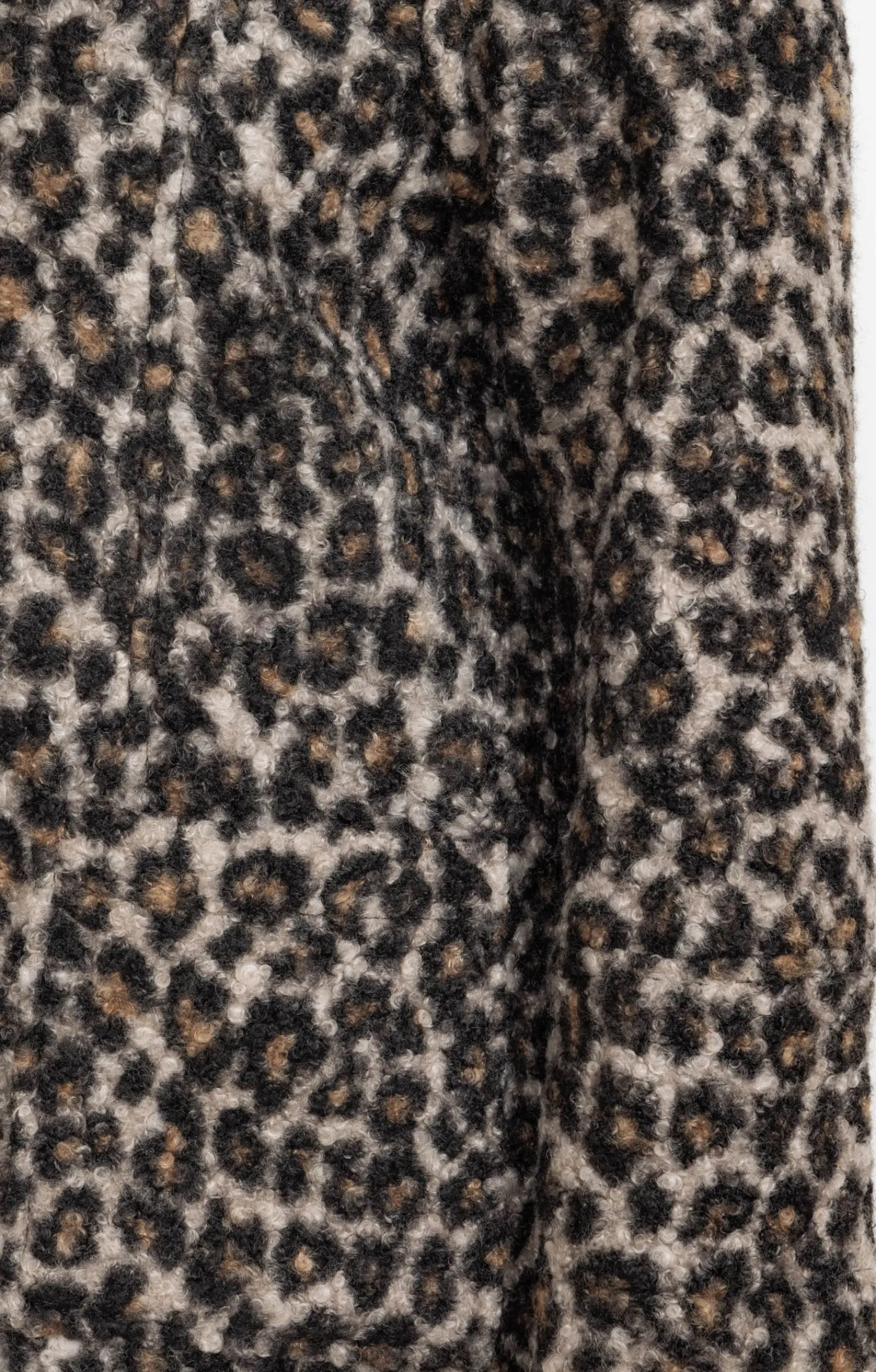 Toscane Boutique Manteaux|Manteau bouclette imprimé léopard BEIGE