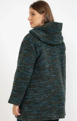 Toscane Boutique Manteaux|Manteau chiné SMOKE GREEN