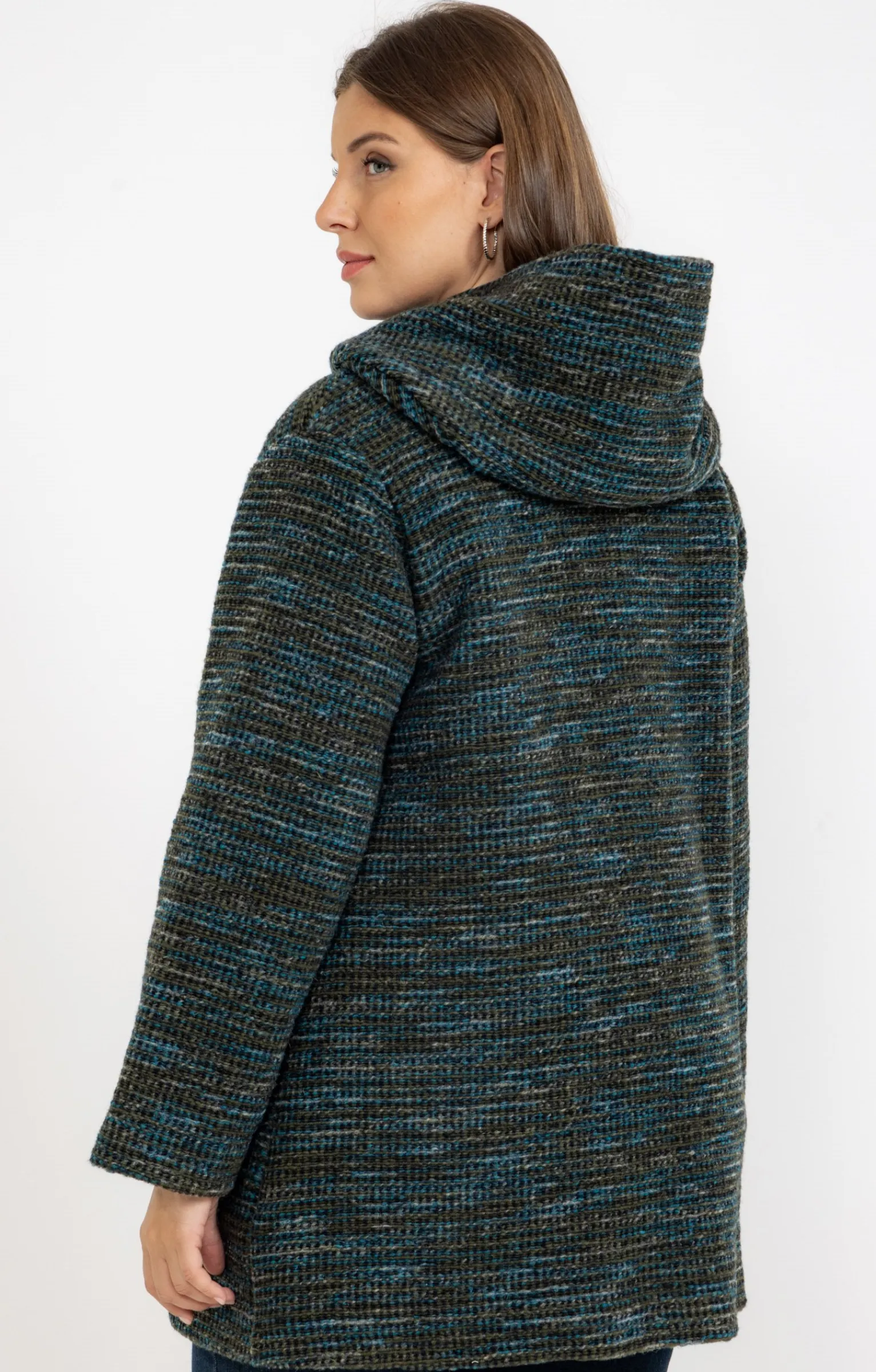 Toscane Boutique Manteaux|Manteau chiné SMOKE GREEN