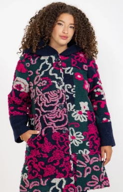 Toscane Boutique Manteaux|Manteau fantaisie patchs MULTICOLORE